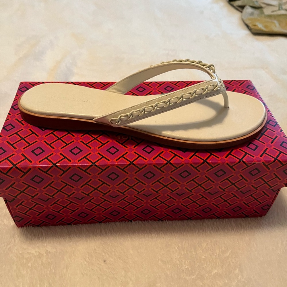 Tory Burch flip flops leather